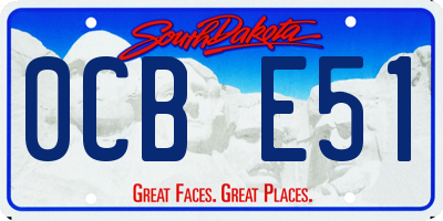 SD license plate 0CBE51