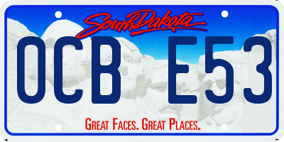 SD license plate 0CBE53