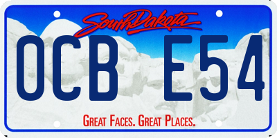 SD license plate 0CBE54