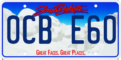 SD license plate 0CBE60