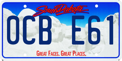 SD license plate 0CBE61