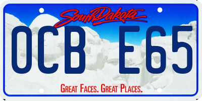 SD license plate 0CBE65