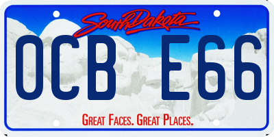 SD license plate 0CBE66