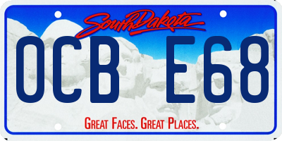 SD license plate 0CBE68