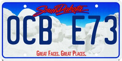 SD license plate 0CBE73