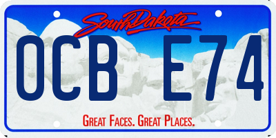 SD license plate 0CBE74