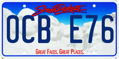 SD license plate 0CBE76