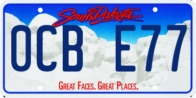 SD license plate 0CBE77