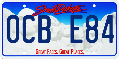 SD license plate 0CBE84