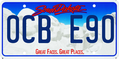 SD license plate 0CBE90
