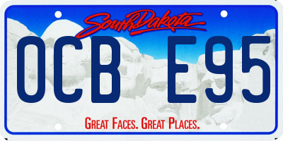 SD license plate 0CBE95