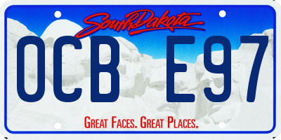 SD license plate 0CBE97