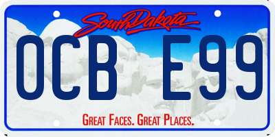 SD license plate 0CBE99