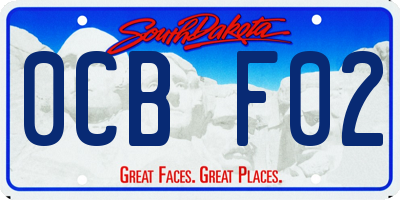 SD license plate 0CBF02