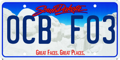 SD license plate 0CBF03