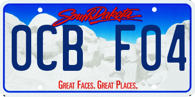 SD license plate 0CBF04