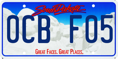 SD license plate 0CBF05