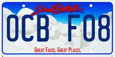 SD license plate 0CBF08