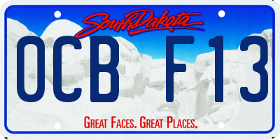 SD license plate 0CBF13