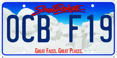 SD license plate 0CBF19