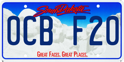 SD license plate 0CBF20
