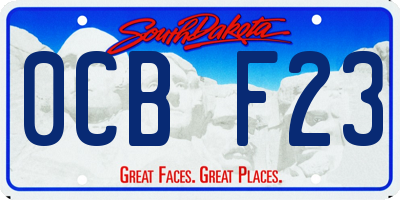SD license plate 0CBF23