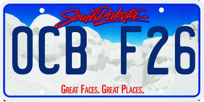 SD license plate 0CBF26