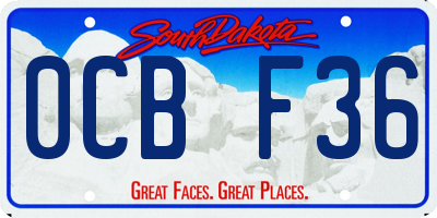 SD license plate 0CBF36