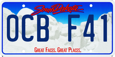 SD license plate 0CBF41