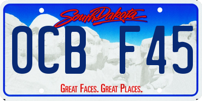 SD license plate 0CBF45