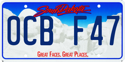 SD license plate 0CBF47