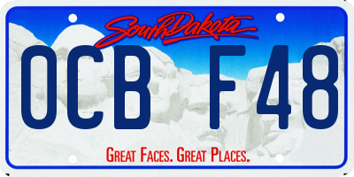 SD license plate 0CBF48