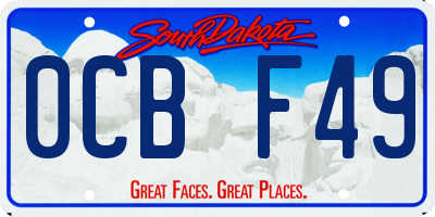 SD license plate 0CBF49