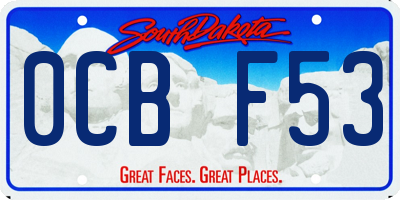SD license plate 0CBF53