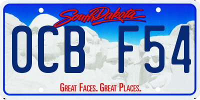 SD license plate 0CBF54