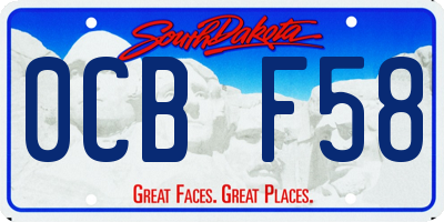 SD license plate 0CBF58