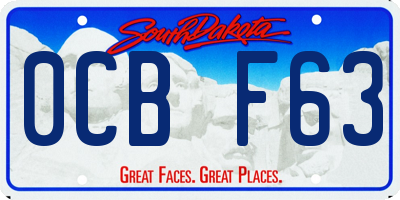 SD license plate 0CBF63