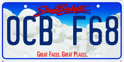 SD license plate 0CBF68