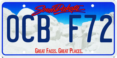 SD license plate 0CBF72