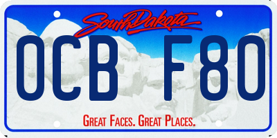 SD license plate 0CBF80
