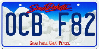 SD license plate 0CBF82
