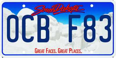 SD license plate 0CBF83