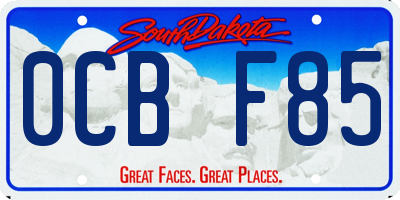 SD license plate 0CBF85