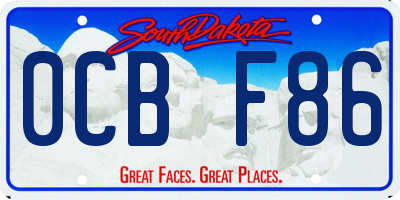 SD license plate 0CBF86