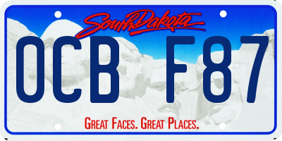 SD license plate 0CBF87