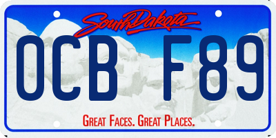SD license plate 0CBF89