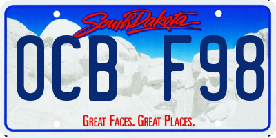 SD license plate 0CBF98