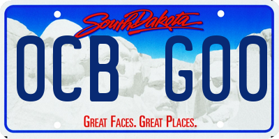 SD license plate 0CBG00