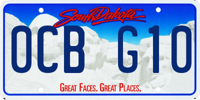 SD license plate 0CBG10