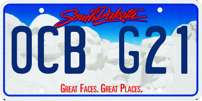 SD license plate 0CBG21